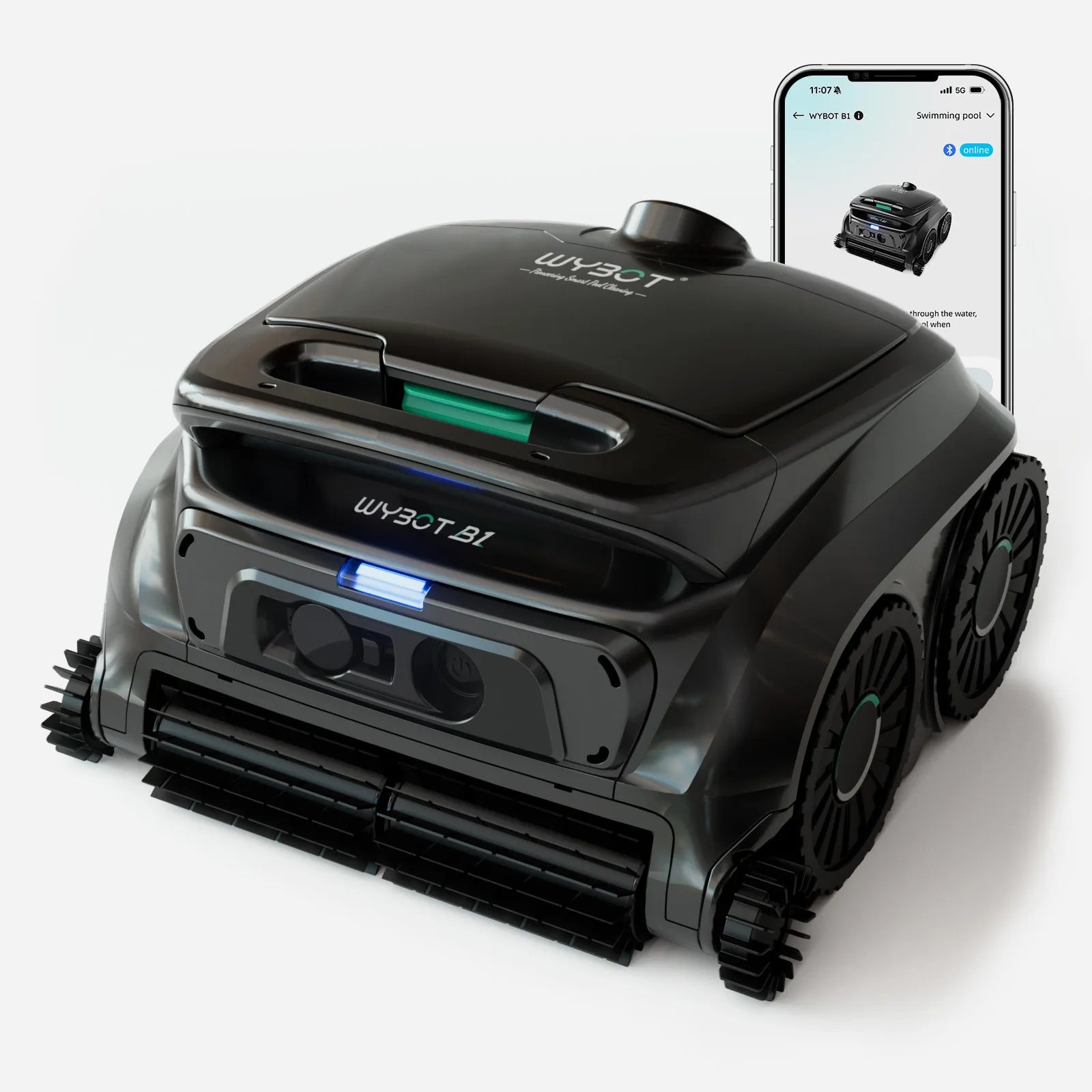 WYBOT B1 Smart Robotic Full Pool Cleaner with Edge Cleaning